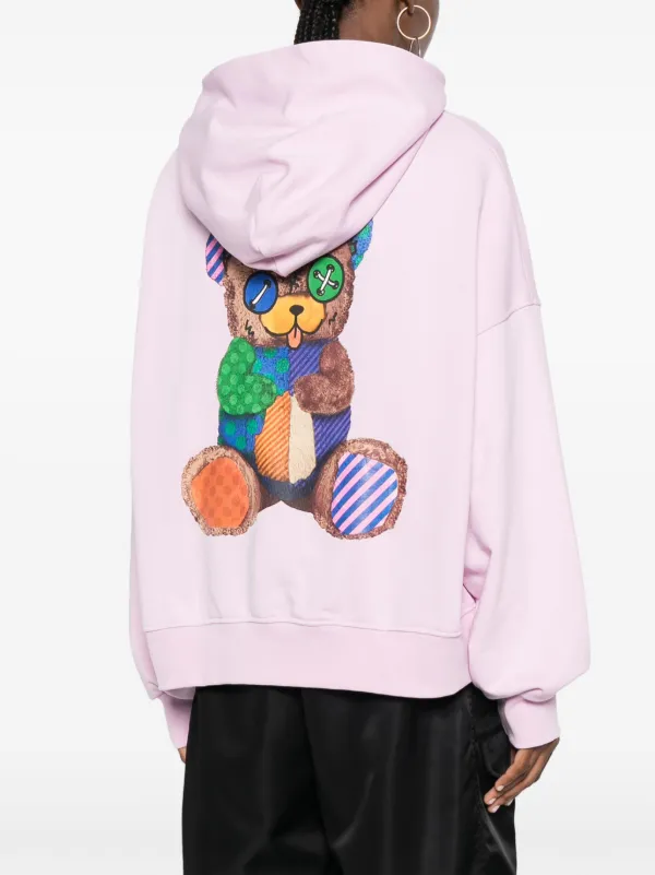 Pink teddy bear on sale hoodie