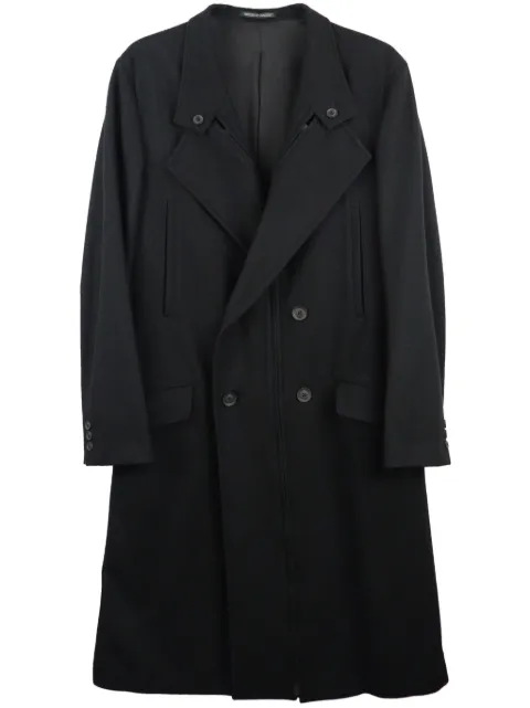 Yohji Yamamoto abrigo con doble botonadura