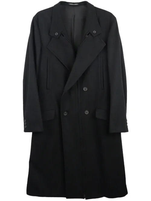 Manteau en laine à boutonnière croisée - Yohji Yamamoto - Modalova