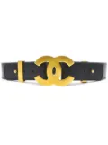 CHANEL Pre-Owned 1996 CC leather belt - Black