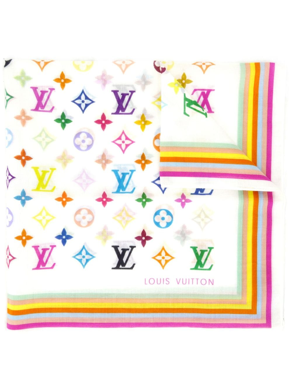 BLACK FRIDAY SALE Louis Vuitton Takashi Murakami Multicolour Monogram Silk  Scarf