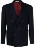 Brunello Cucinelli houndstooth double-breasted blazer - Blue