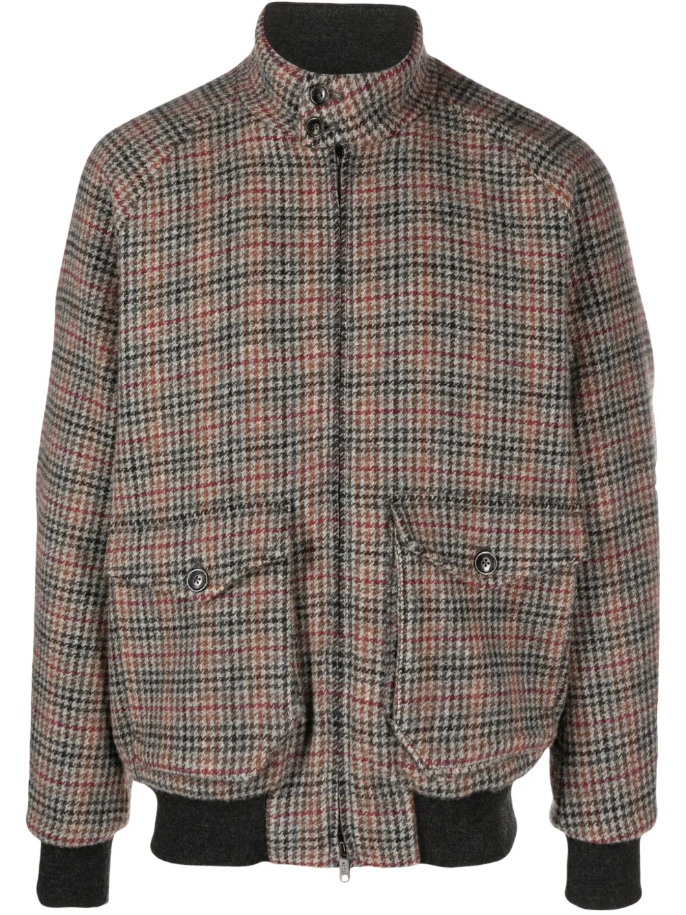 Baracuta Jack met pied-de-poule print Bruin