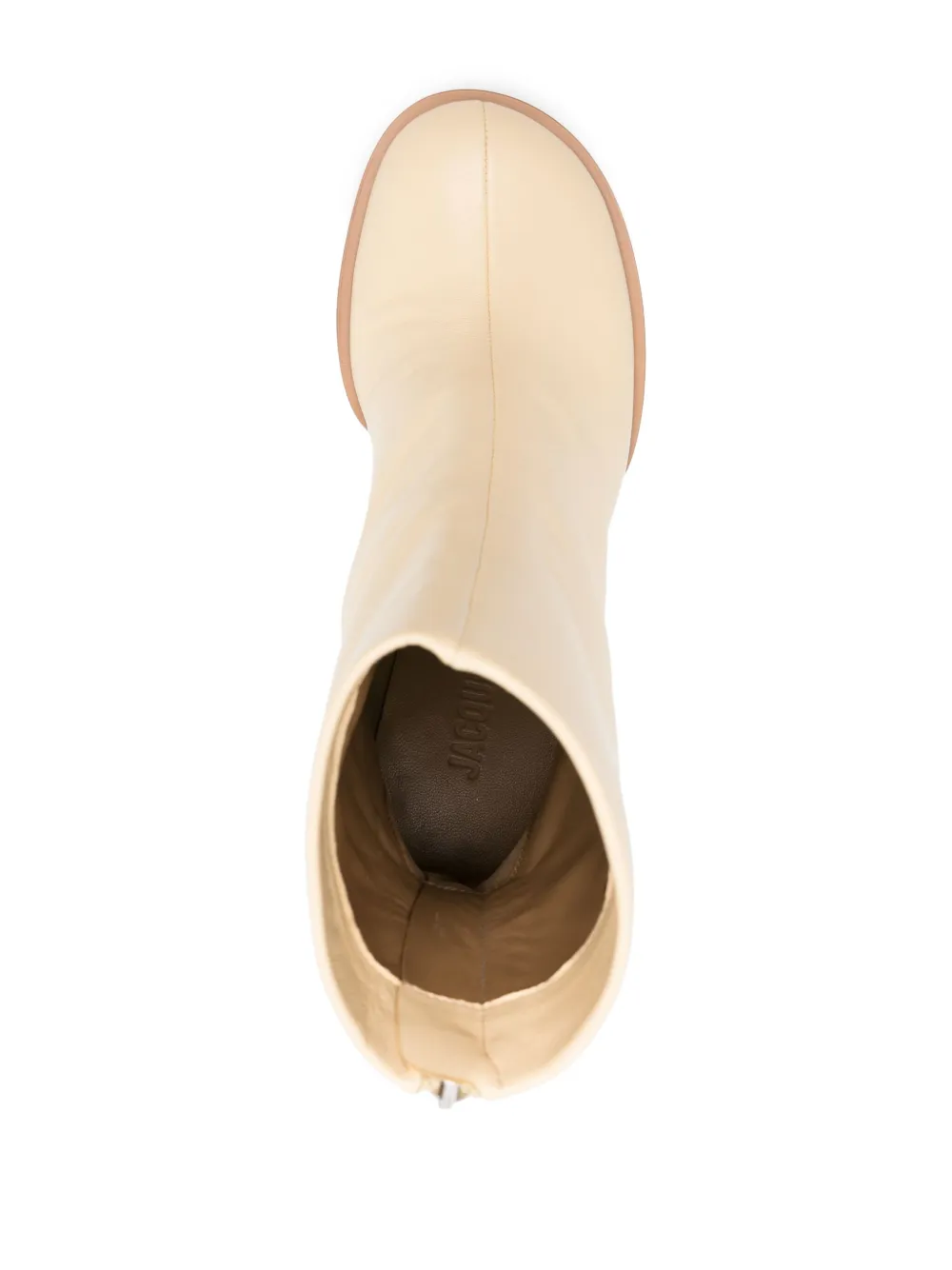 Jacquemus Le Chouchou leren laarzen Beige