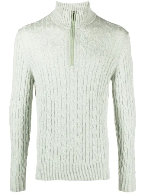 Loro Piana Treccia Mezzocollo cabble-knit jumper