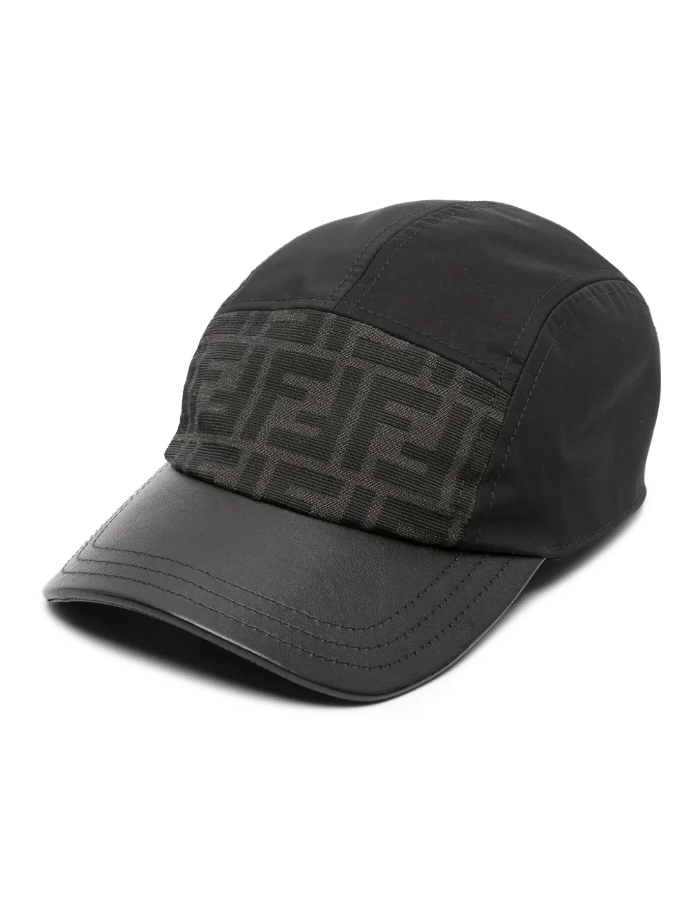 FENDI FF logo-jacquard baseball cap – Black