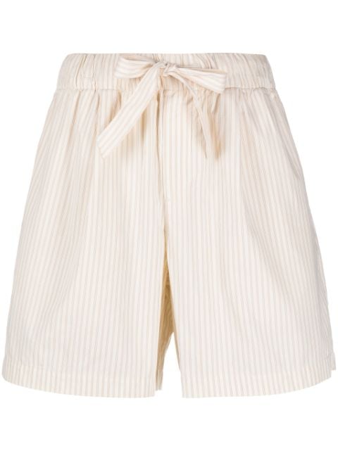 TEKLA striped organic cotton shorts