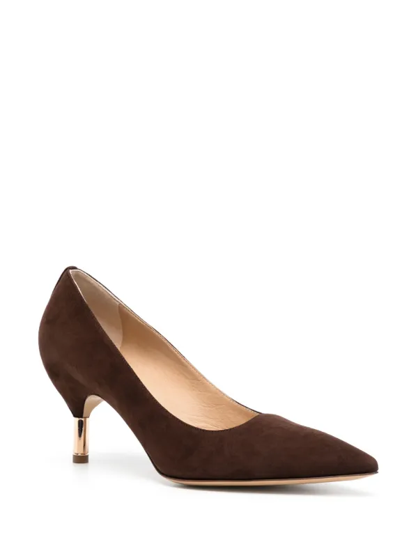 suede pumps brown