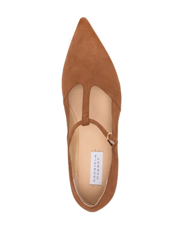 Brown suede shop flat shoes