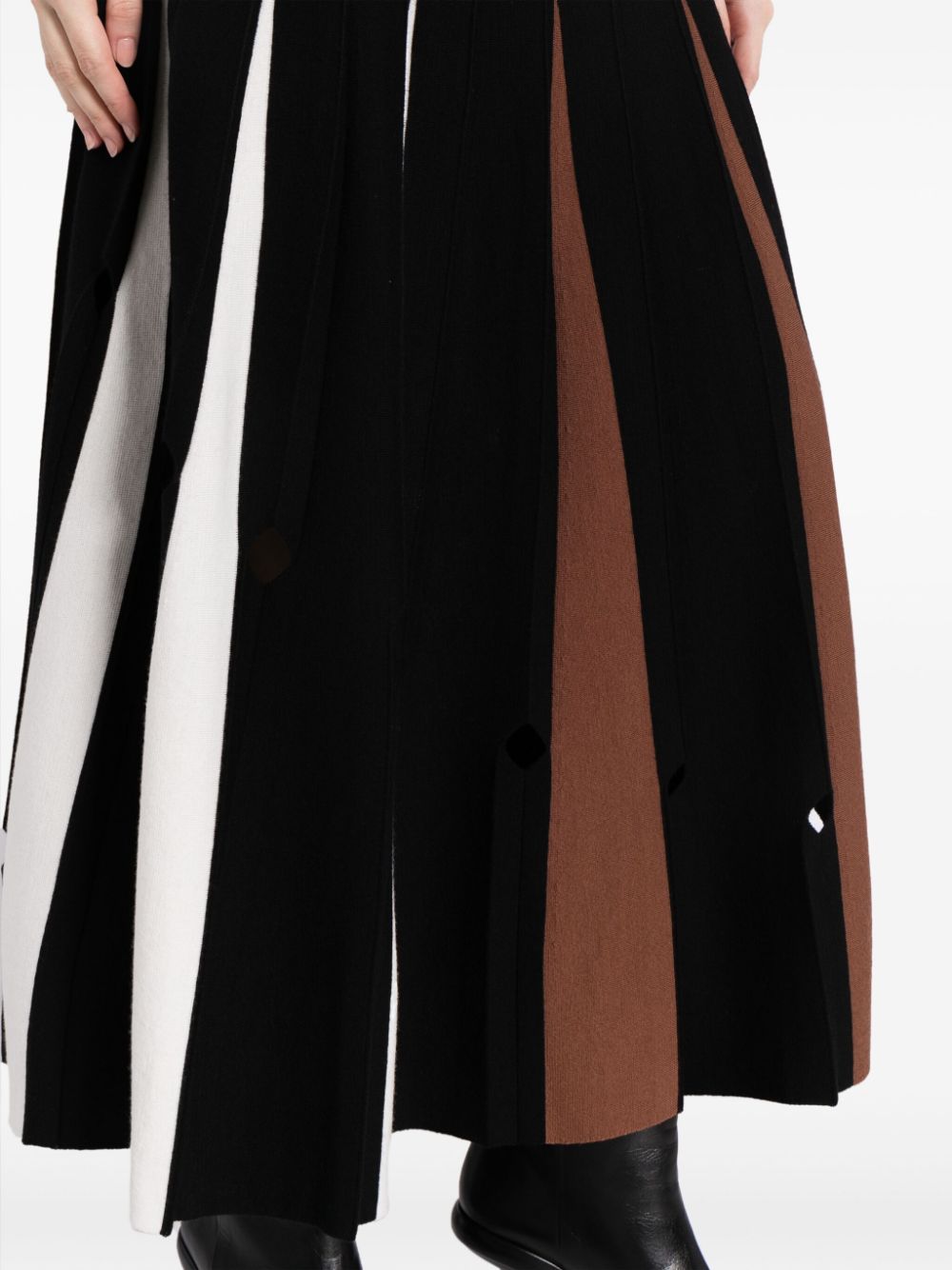 Shop Gabriela Hearst Olya Virgin Wool Midi Skirt In Black
