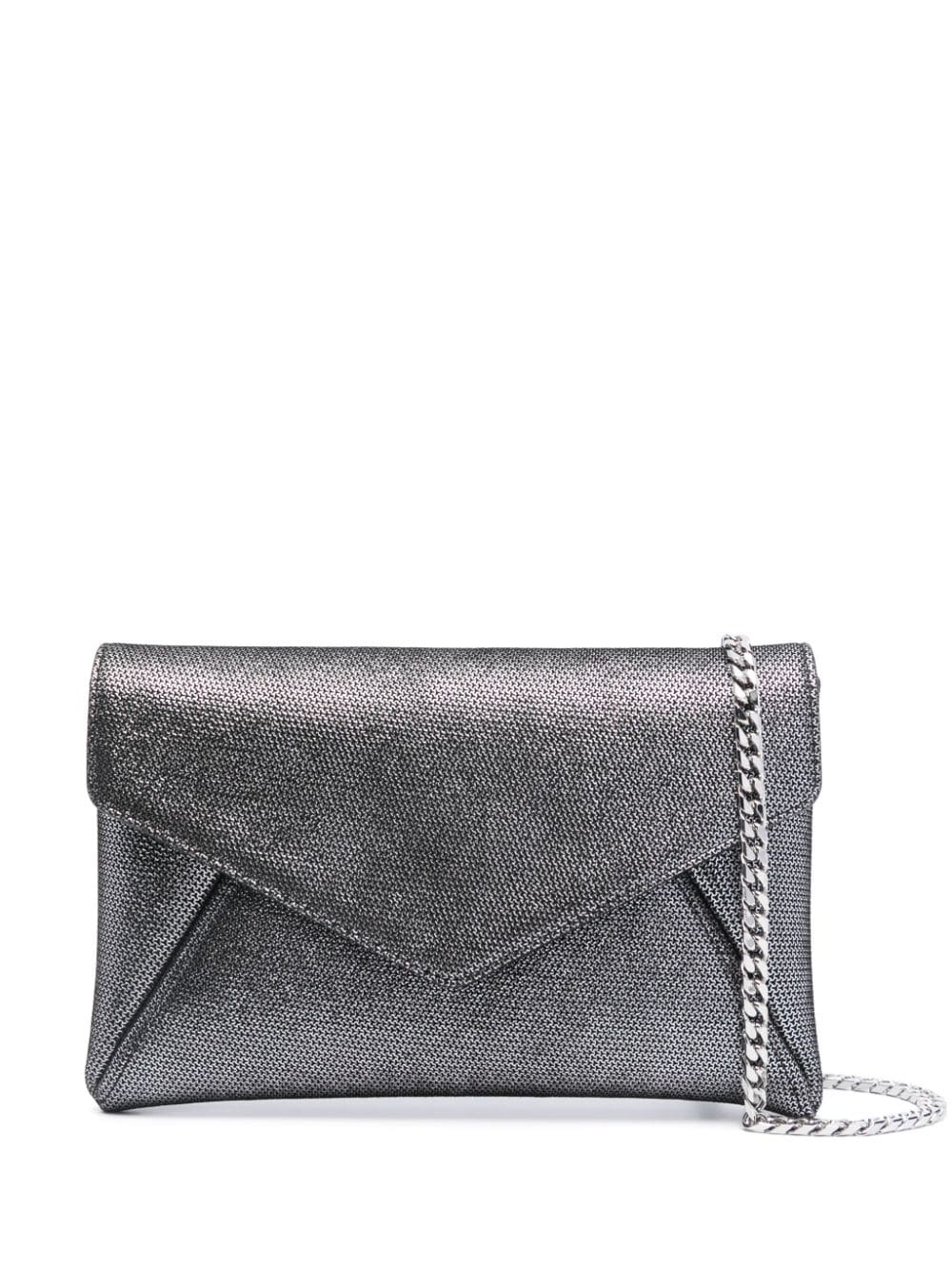 Stuart Weitzman mini The Loveletter clutch bag - Argento