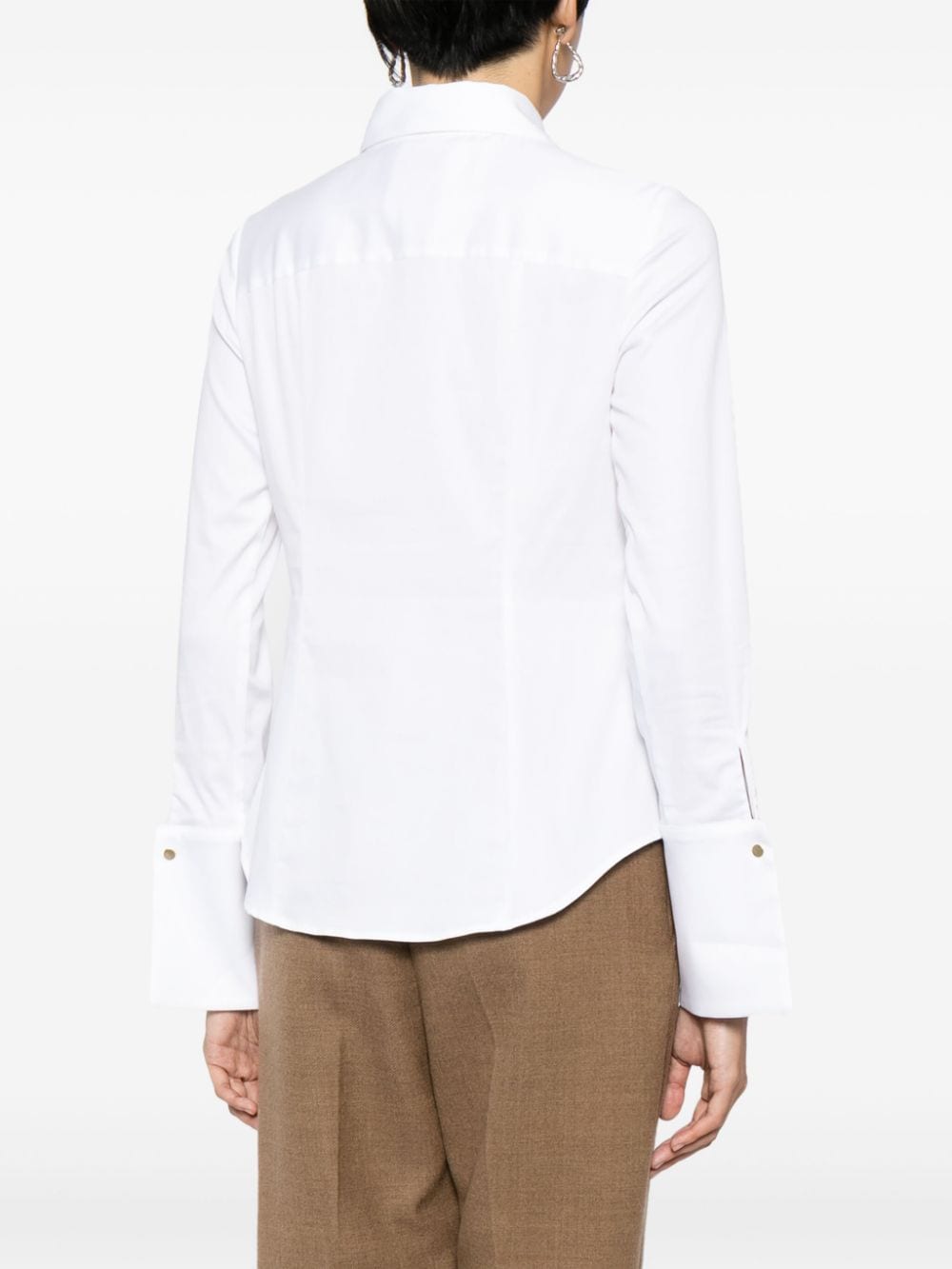 Shop Twp Button-up Long-sleeved Shirt In White