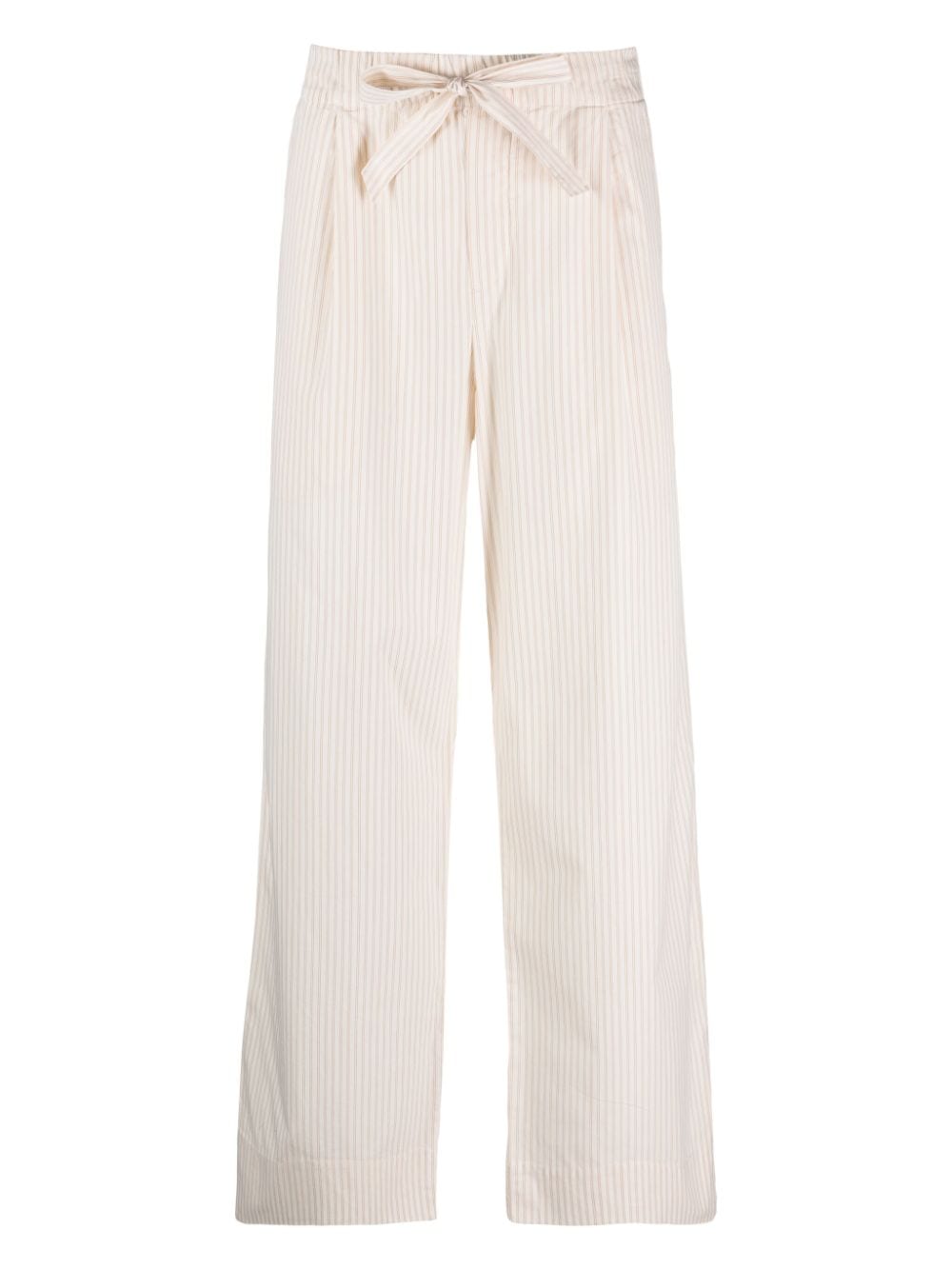 tekla x birkenstock pantalon de pyjama rayé - tons neutres