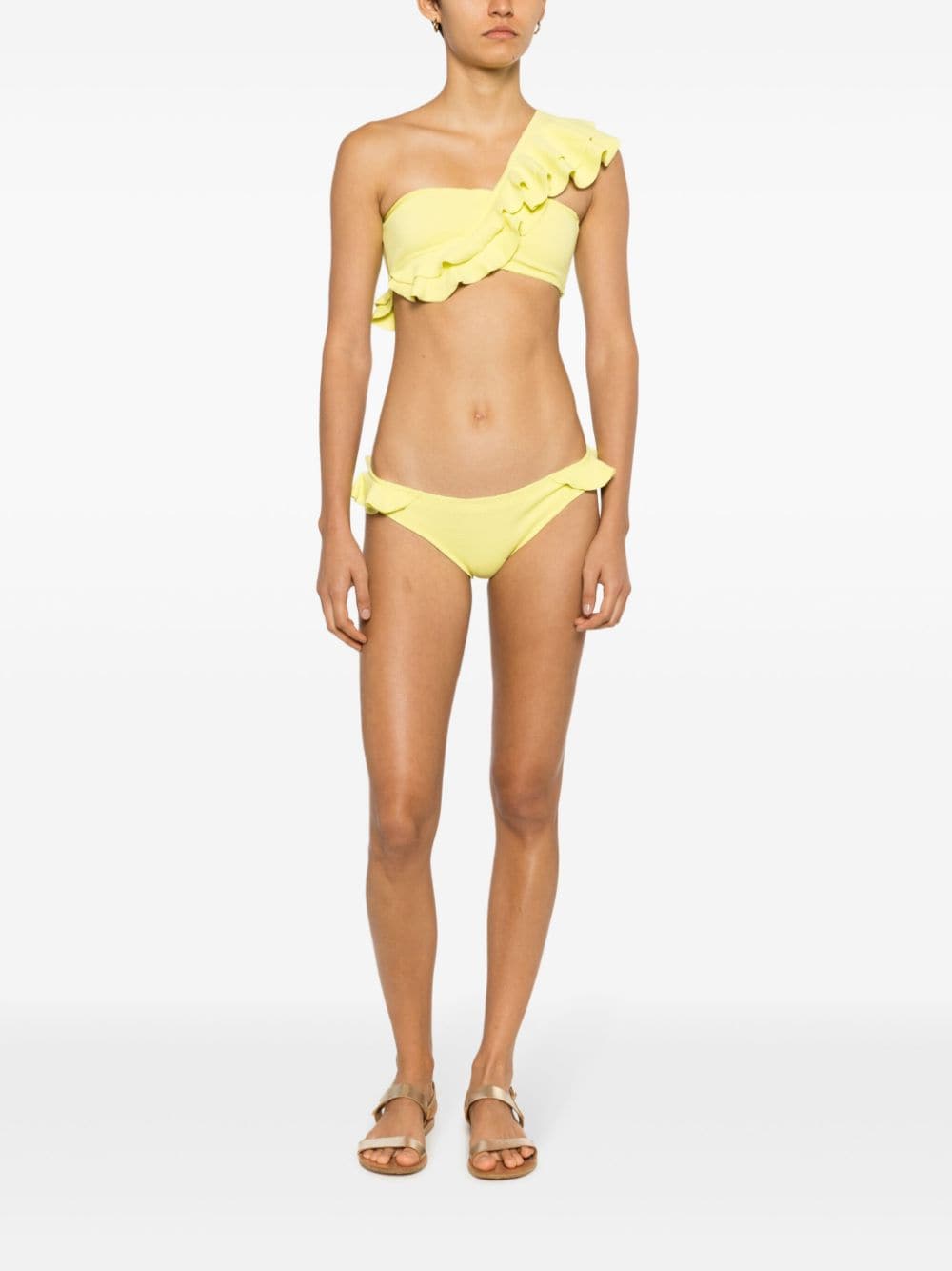 Shop Clube Bossa Malgosia One-shoulder Bikini Top In Yellow