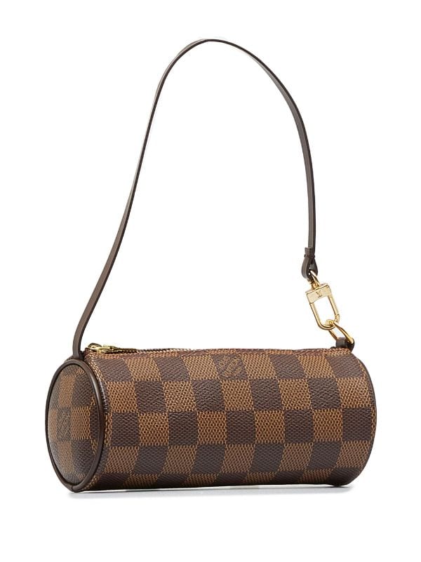 Louis Vuitton - Damier Ebene Canvas Leather Papillon Pouch Bag' In Brown