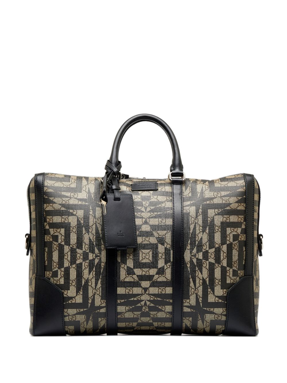 Pre-owned Gucci Caleido Eden Briefcase In Brown