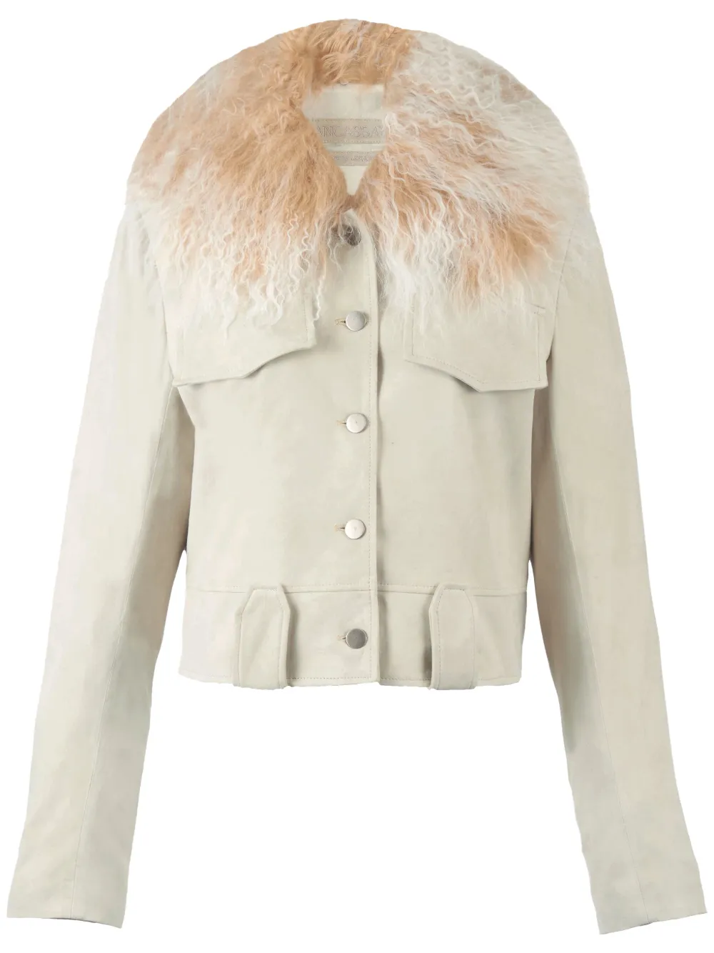 DANCASSAB Fanny shearling-collar suede jacket