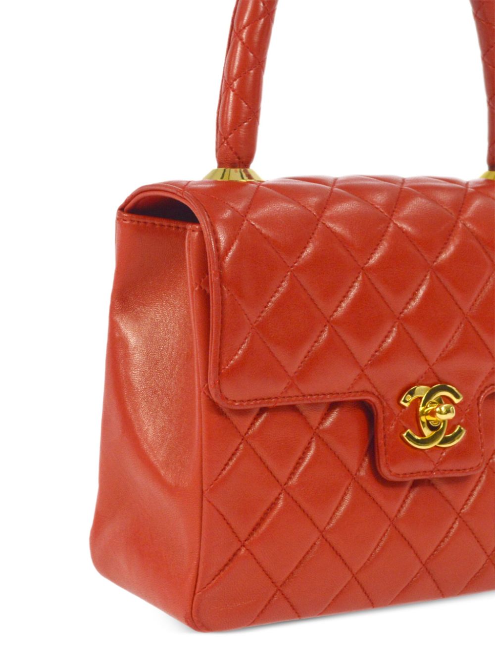 Affordable HOT SALE CHANEL 1992 Kelly diamond-quilted tote bag Women