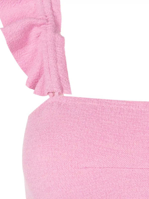 mhk♥♥ リゾフラ Clube Bossa Zarbo ruffle-detail Bikini Top | Pink | FARFETCH