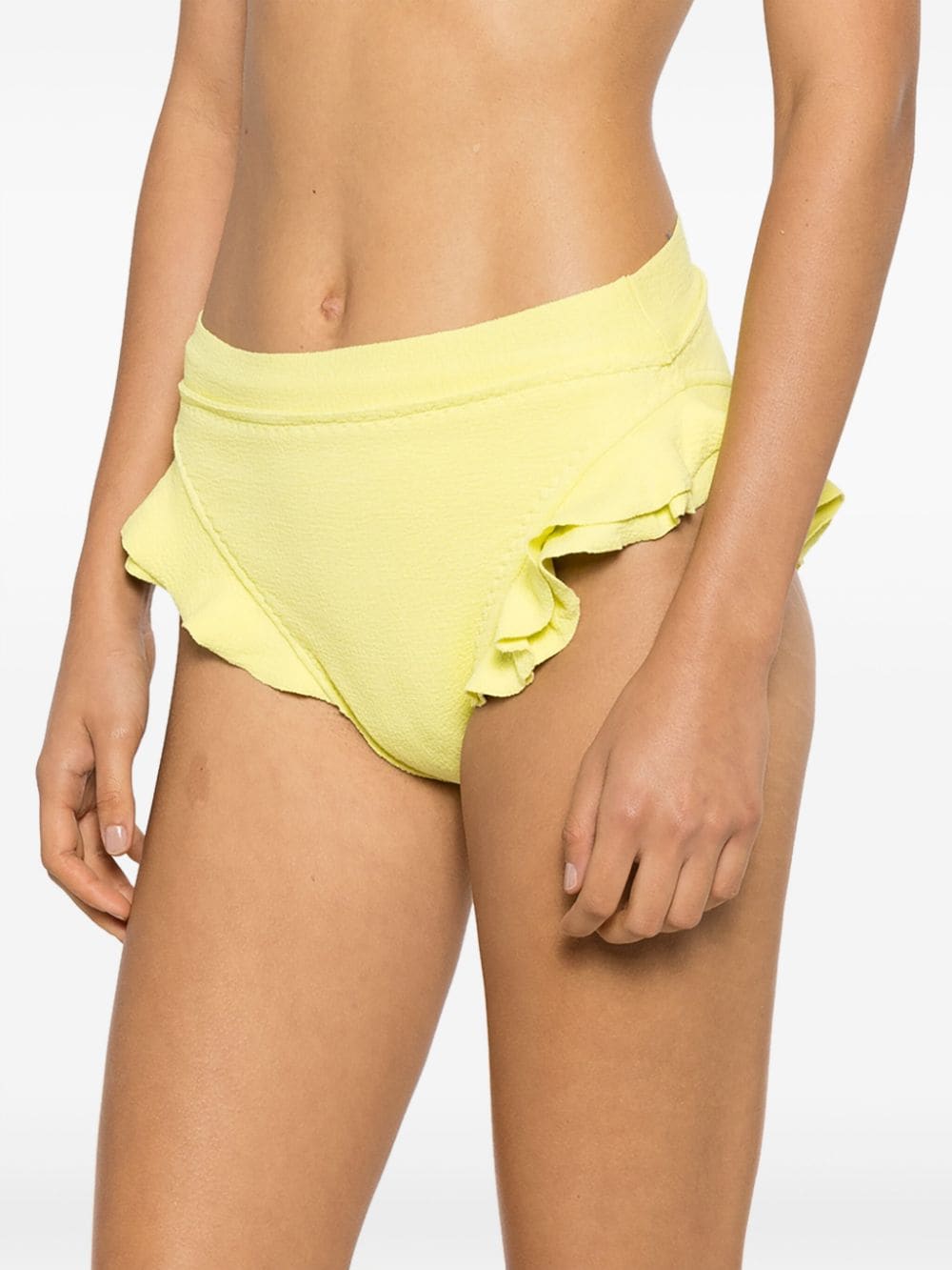 Shop Clube Bossa Turbe Ruffled Bikini Bottom In Yellow