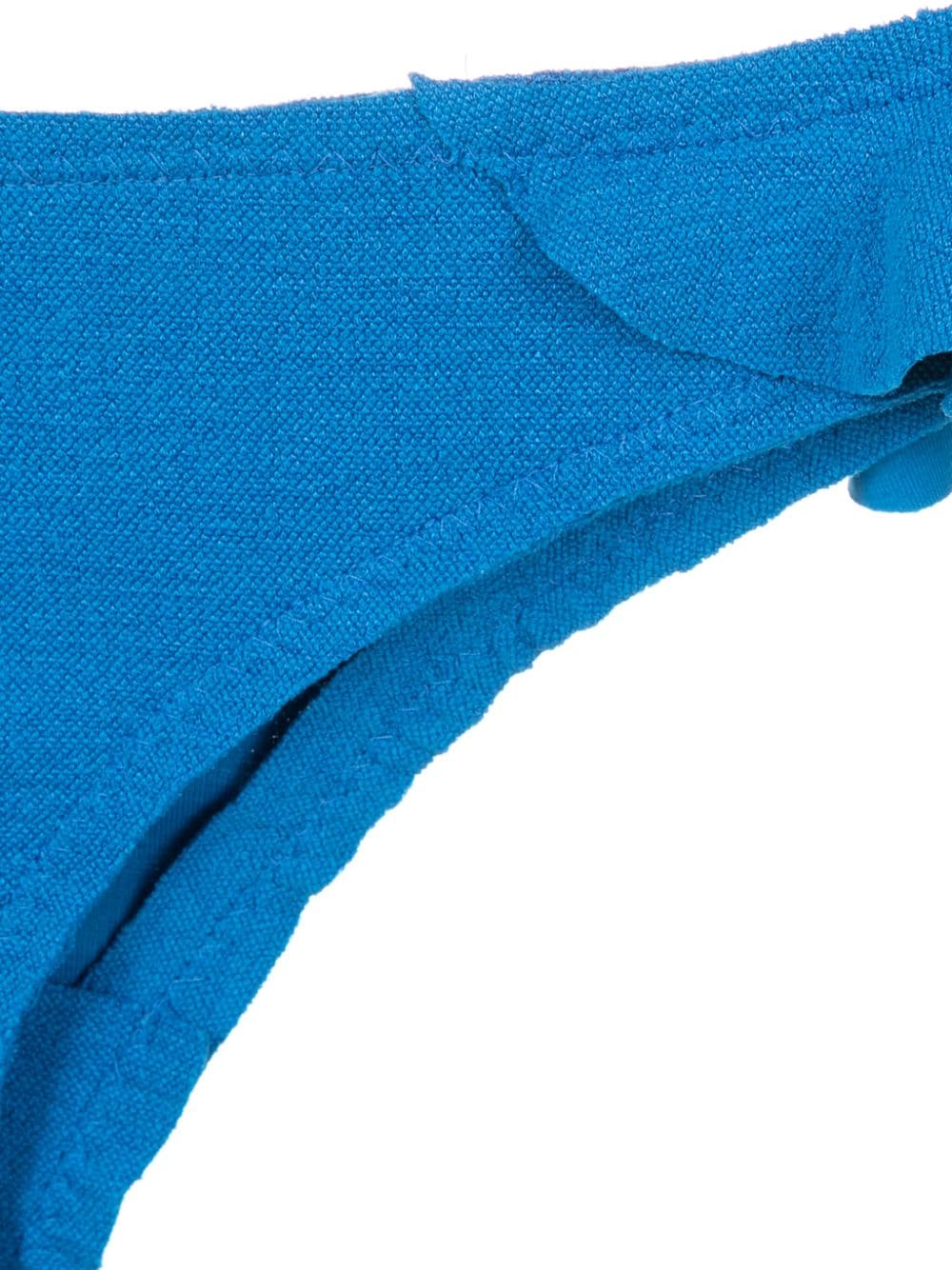 Shop Clube Bossa Laven Ruffle-detail Bikini Bottoms In Blue