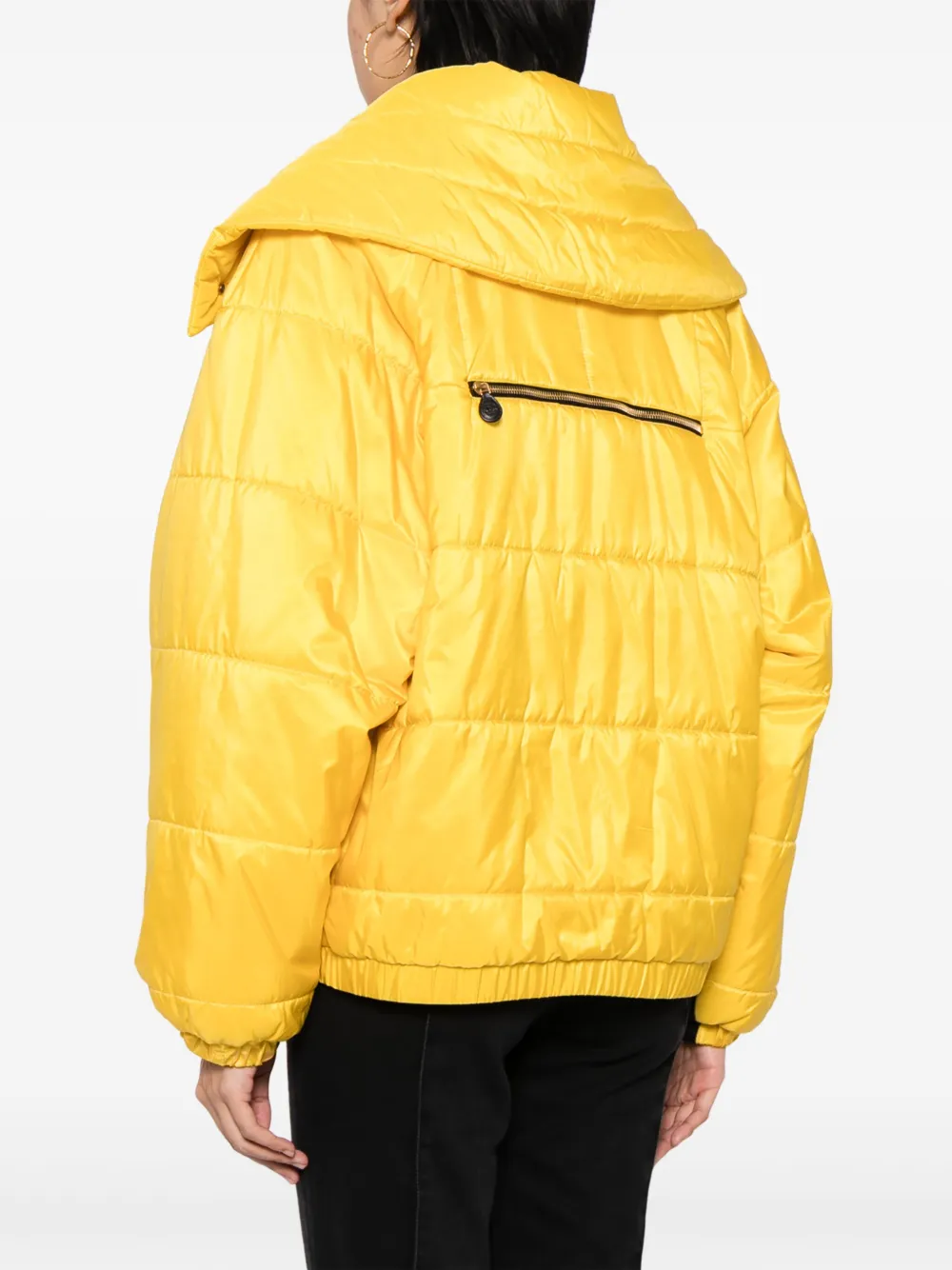 Pre-owned Chanel 1980-1990s Silk Quilted Jacket In Yellow