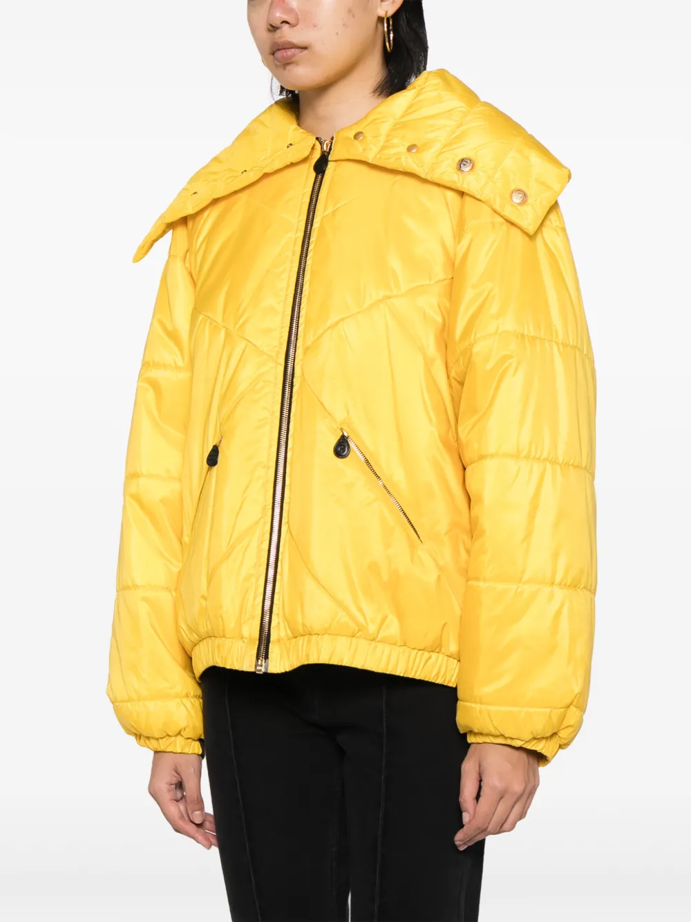 Pre-owned Chanel 1980-1990s Silk Quilted Jacket In Yellow