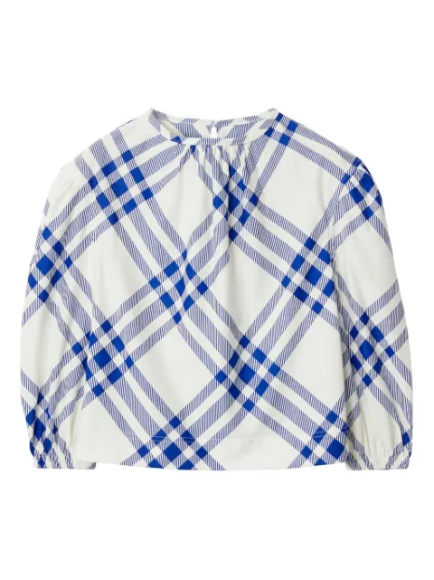 Burberry Kids Blusa com padronagem xadrez