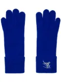 Burberry fine-knit full-finger gloves - Blue