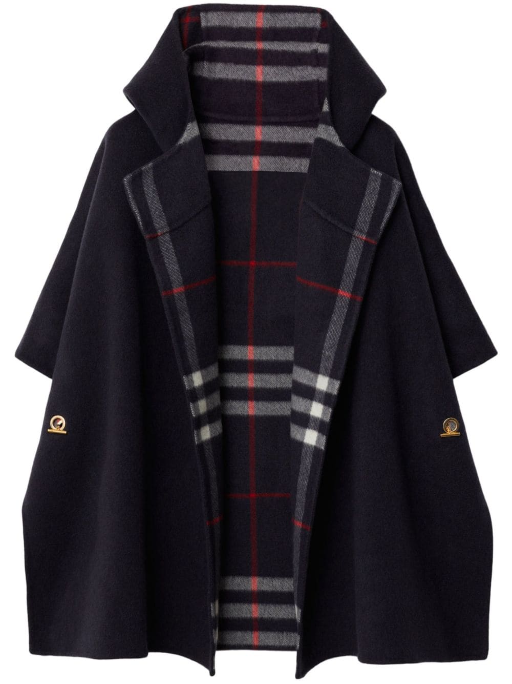 BURBERRY REVERSIBLE HOODED CASHMERE CAPE