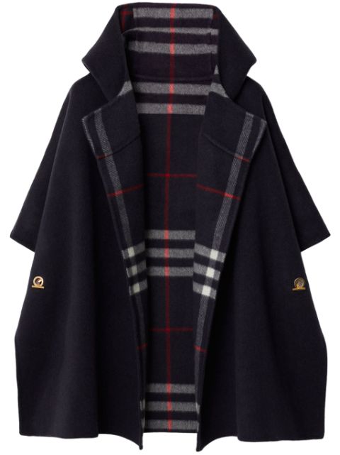 Burberry reversible hooded cashmere cape Women