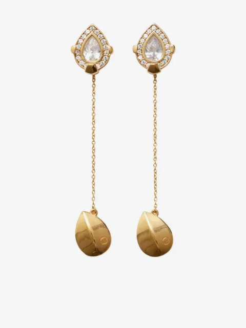 Burberry Shield pendant crystal-embellished earrings 