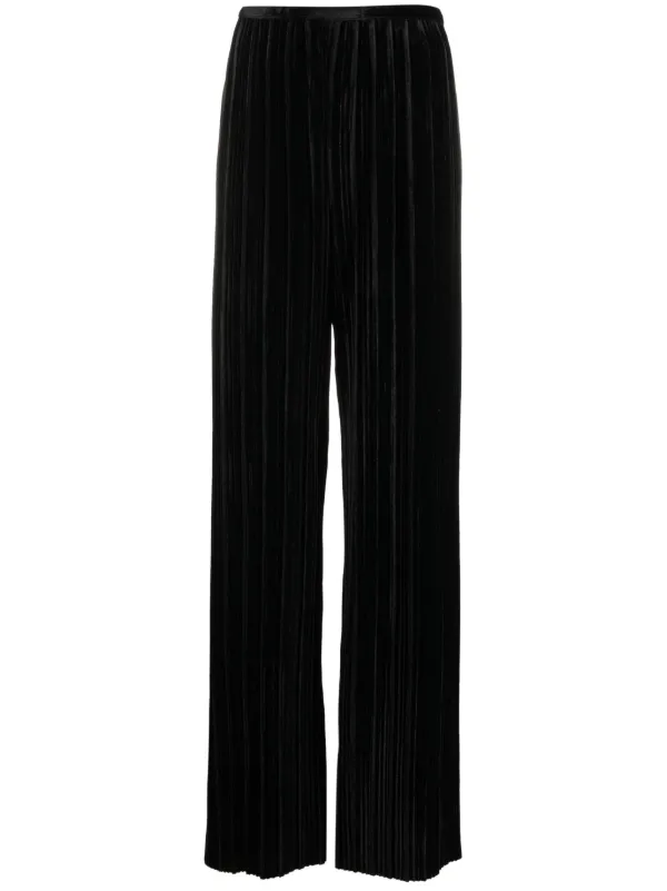 Velvet hot sale pleated trousers