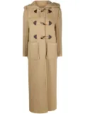 Prada slouch-hood wool coat - Neutrals