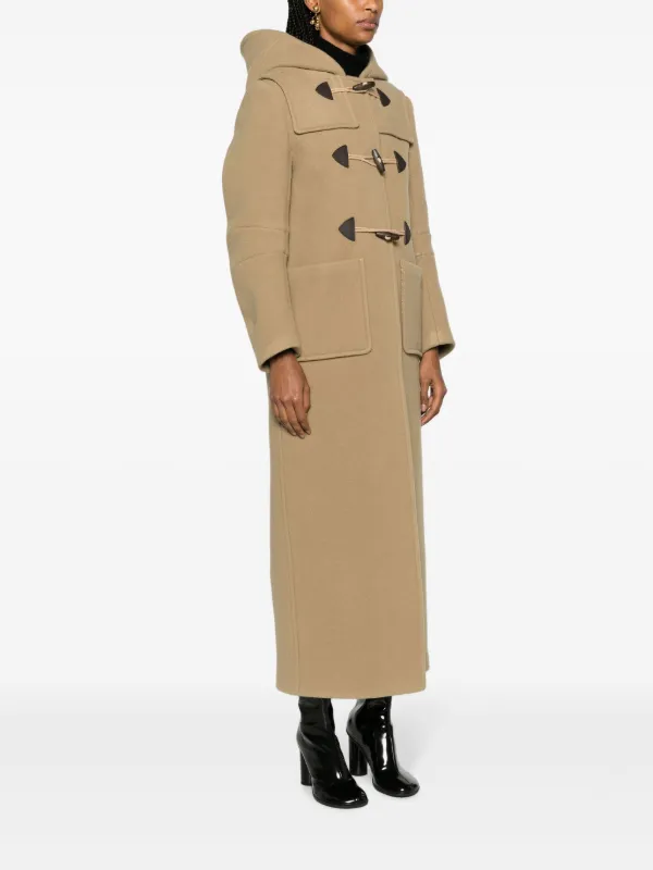 Prada フーデッド ウールコート | ニュートラル | FARFETCH JP