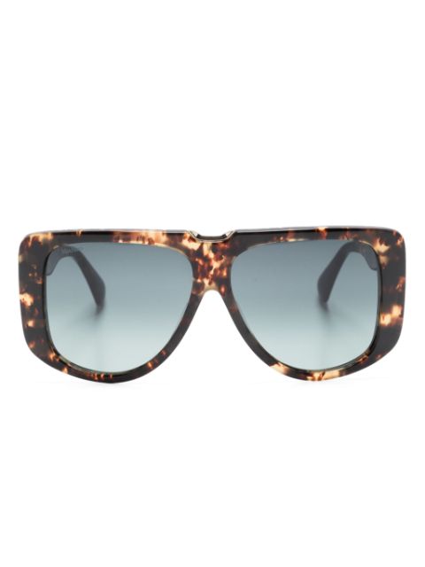 Max Mara Eyewear marbled rectangle-frame sunglasses Women