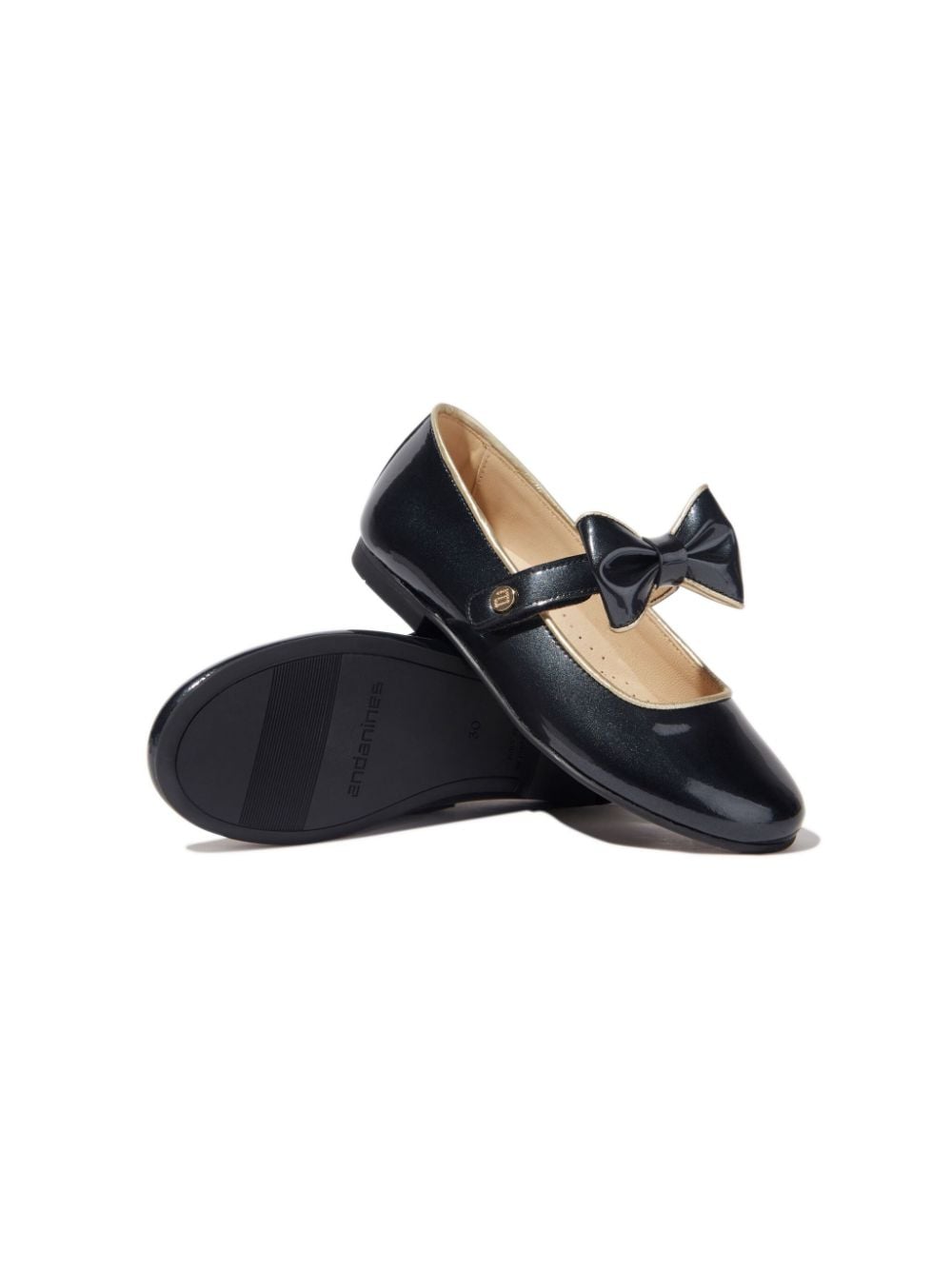 ANDANINES bow-detail ballerina shoes - Zwart