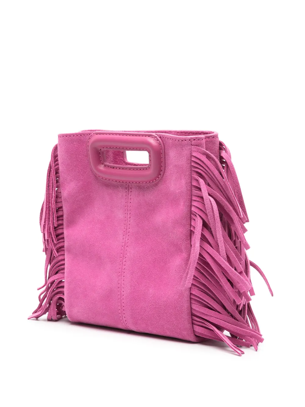 Shop Maje M Suede Mini Bag In Pink