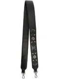 Maje studded leather shoulder strap - Black