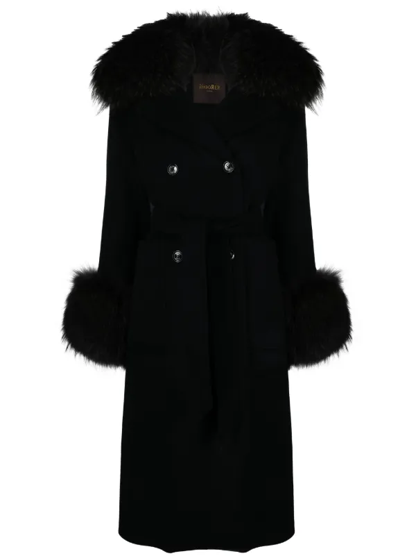 トレンチコート Moorer `Malaika` Double-Breasted Coat Moorer Malaika wool-cashmere double-breasted Coat | Blue