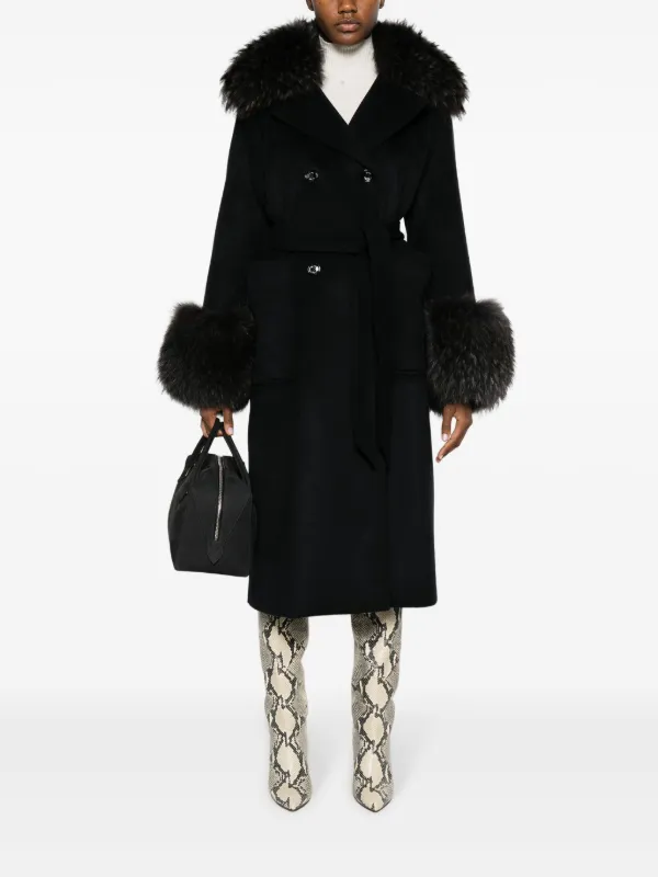 トレンチコート Moorer `Malaika` Double-Breasted Coat Moorer Malaika wool-cashmere double-breasted Coat | Blue