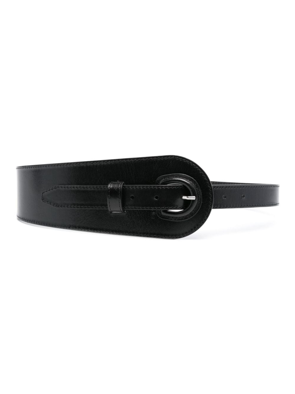wide leather belt