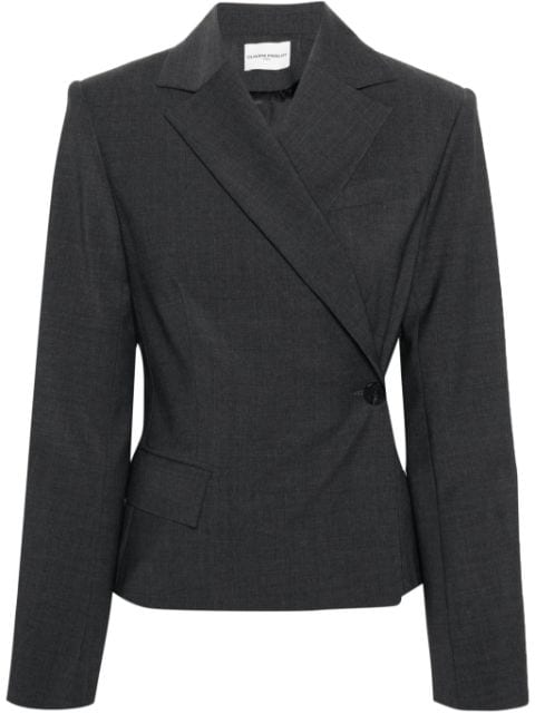 Claudie Pierlot blazer asimétrico con diseño cruzado