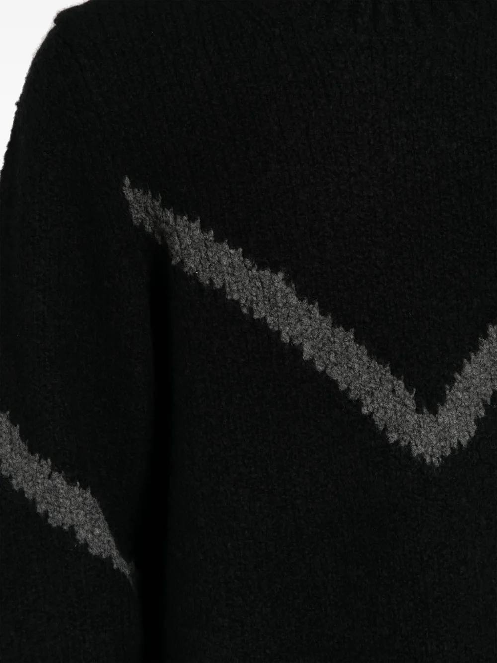 Helmut Lang Merino Wool Textured Crewneck Sweater In Black