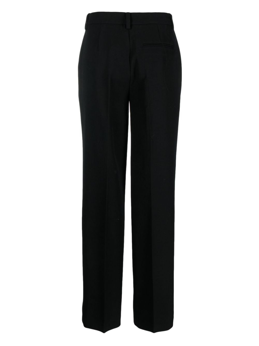 Shop Rohe Pressed-crease Straight-leg Trousers In Schwarz
