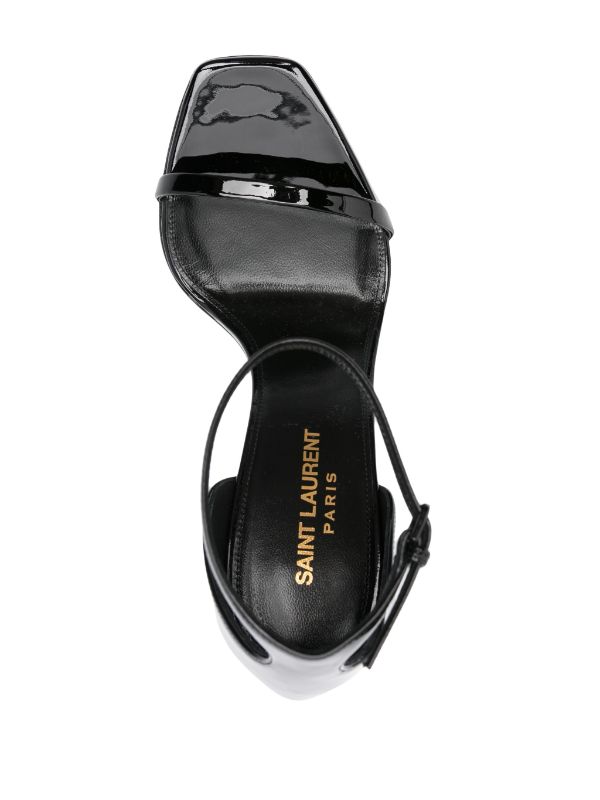 Saint Laurent Opyum 85mm patent-leather Sandals - Farfetch