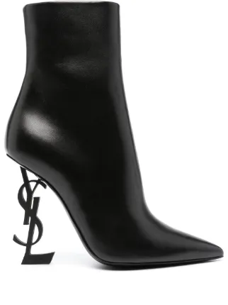 Saint Laurent Stiefeletten Mit Spitzer Kappe 110mm Schwarz FARFETCH DE