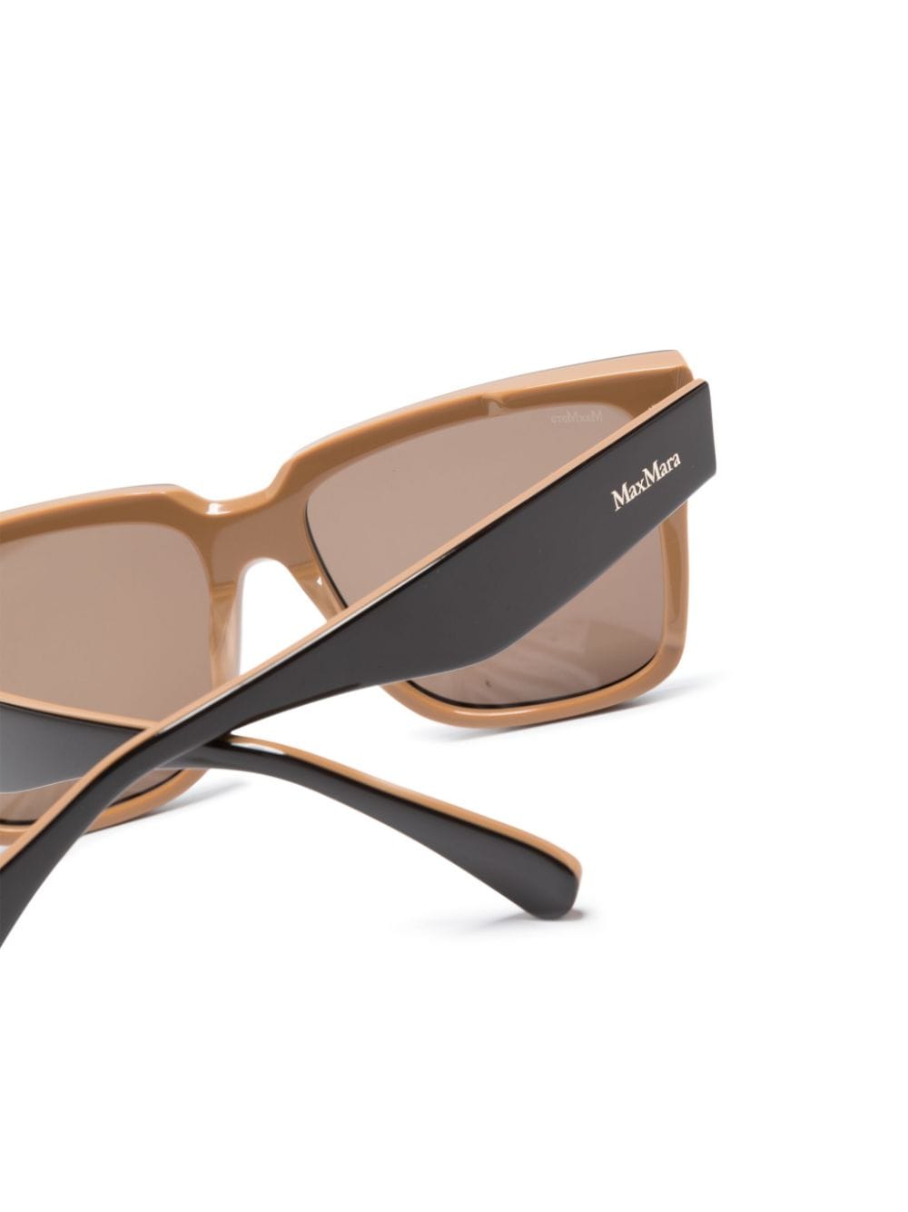 Shop Max Mara Eyewear Mm0078 Square-frame Tinted Sunglasses In Brown