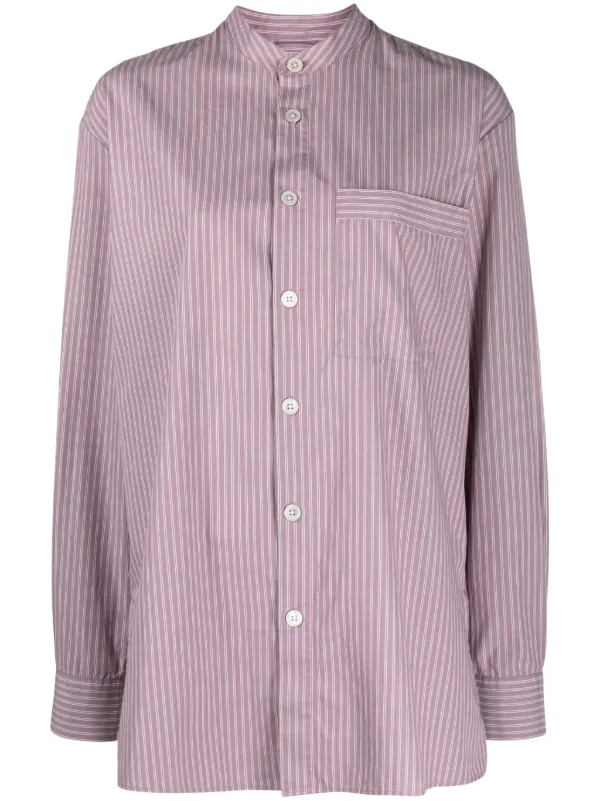新発売の パープル | シャツ ストライプ TEKLA | JP FARFETCH シャツ/ブラウス(長袖/七分)