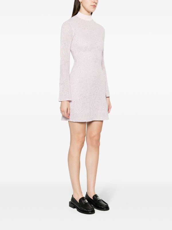 Maje Sequined open-knit Minidress - Farfetch